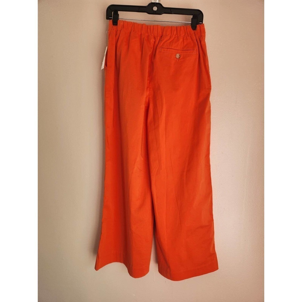 Anthropologie Wide-Leg Pants in Vibrant Orange - Picture 7 of 13